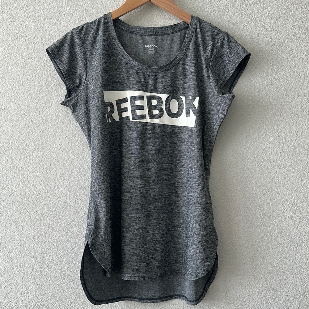 Reebok Gray Running Active Athletic Top Size Medium